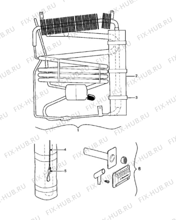 Взрыв-схема холодильника Electrolux RM4207 - Схема узла Cooling system 017